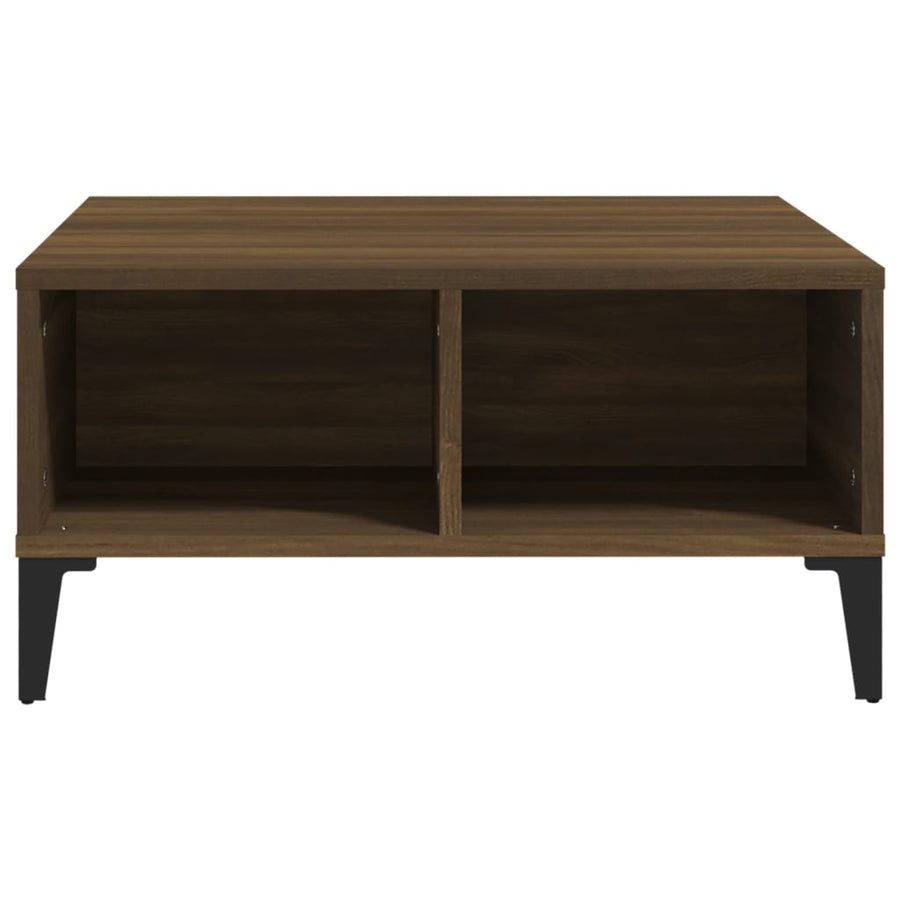 Salontafel 60x60x30 cm spaanplaat bruineikenkleurig bruin eikenkleur