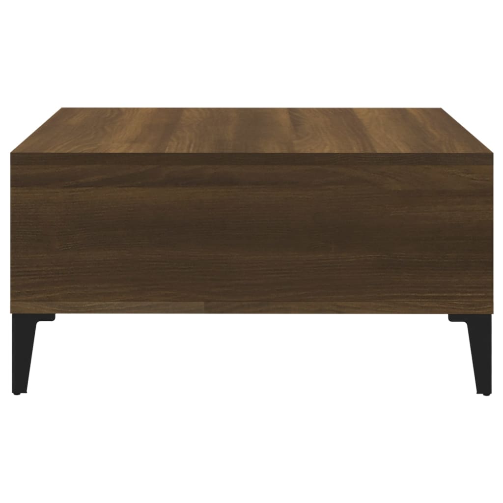 Salontafel 60x60x30 cm spaanplaat bruineikenkleurig bruin eikenkleur