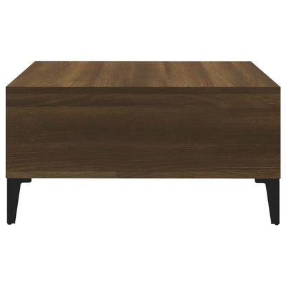 Salontafel 60x60x30 cm spaanplaat bruineikenkleurig bruin eikenkleur
