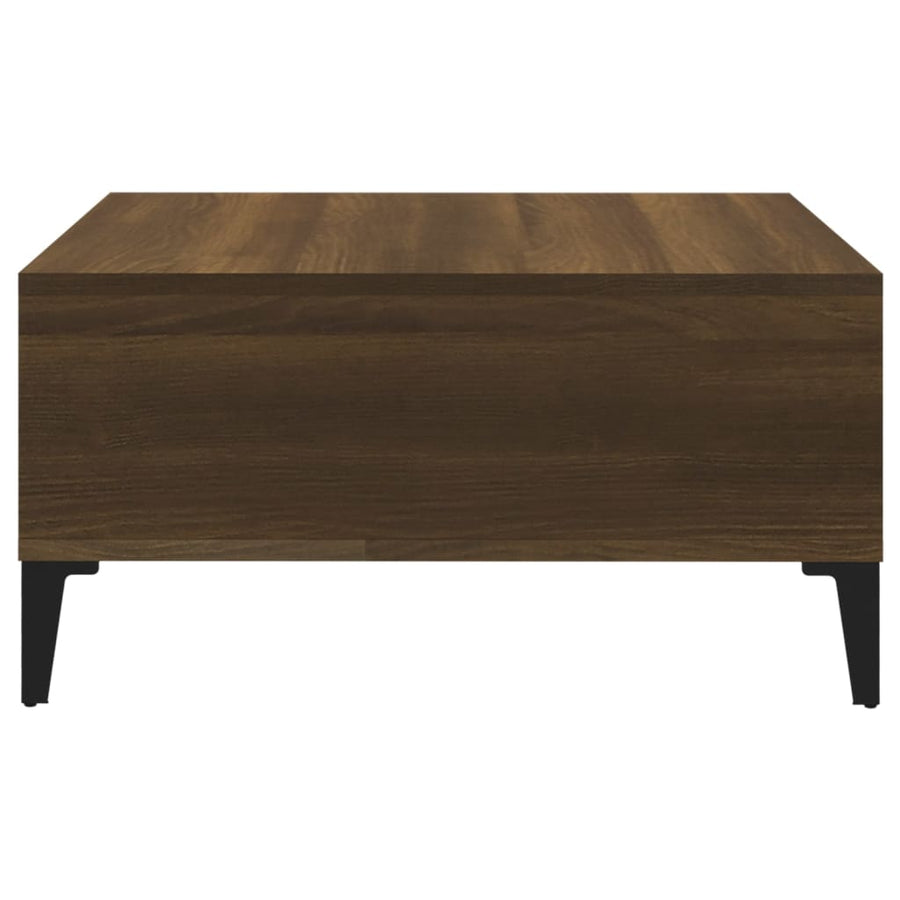 Salontafel 60x60x30 cm spaanplaat bruineikenkleurig bruin eikenkleur