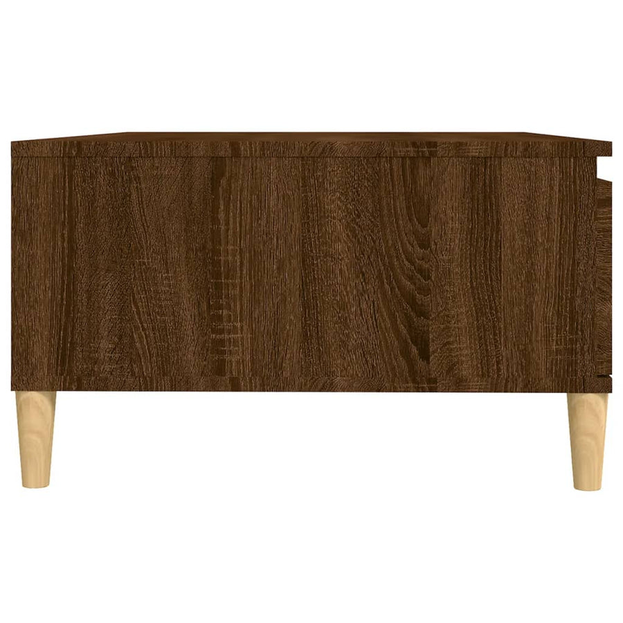 Salontafel 90x60x35 cm bewerkt hout bruin eikenkleur bruin eikenkleur