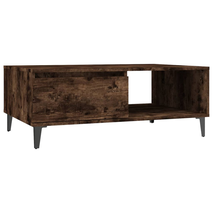 Salontafel 90x60x35 cm spaanplaat gerookt eikenkleurig Gerookt eiken