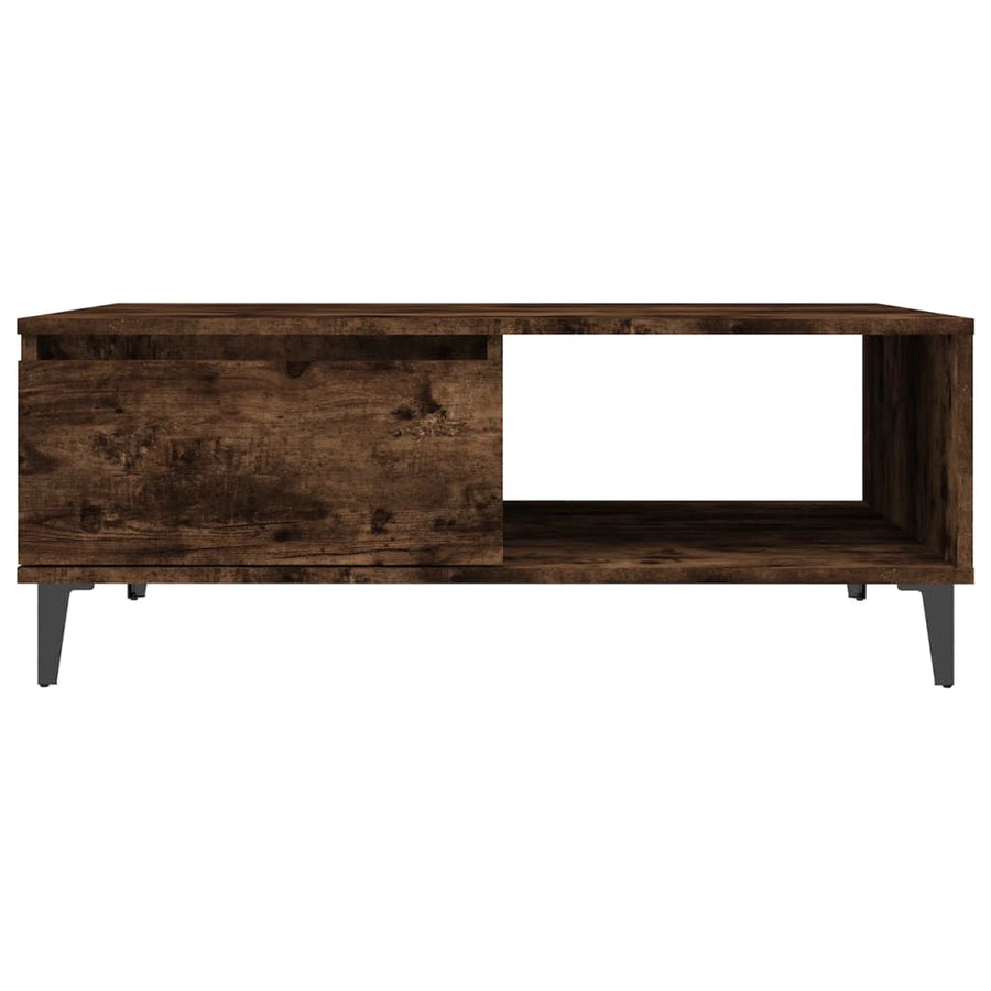 Salontafel 90x60x35 cm spaanplaat gerookt eikenkleurig Gerookt eiken
