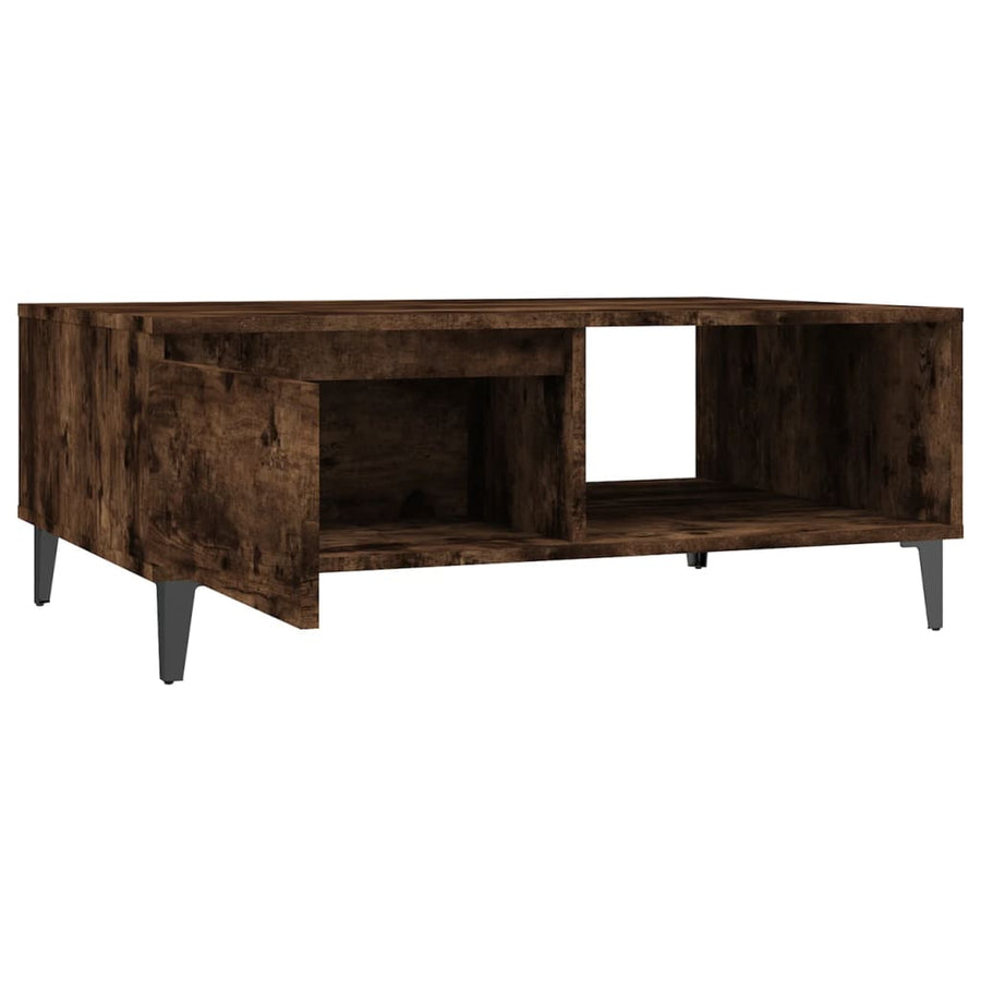 Salontafel 90x60x35 cm spaanplaat gerookt eikenkleurig Gerookt eiken