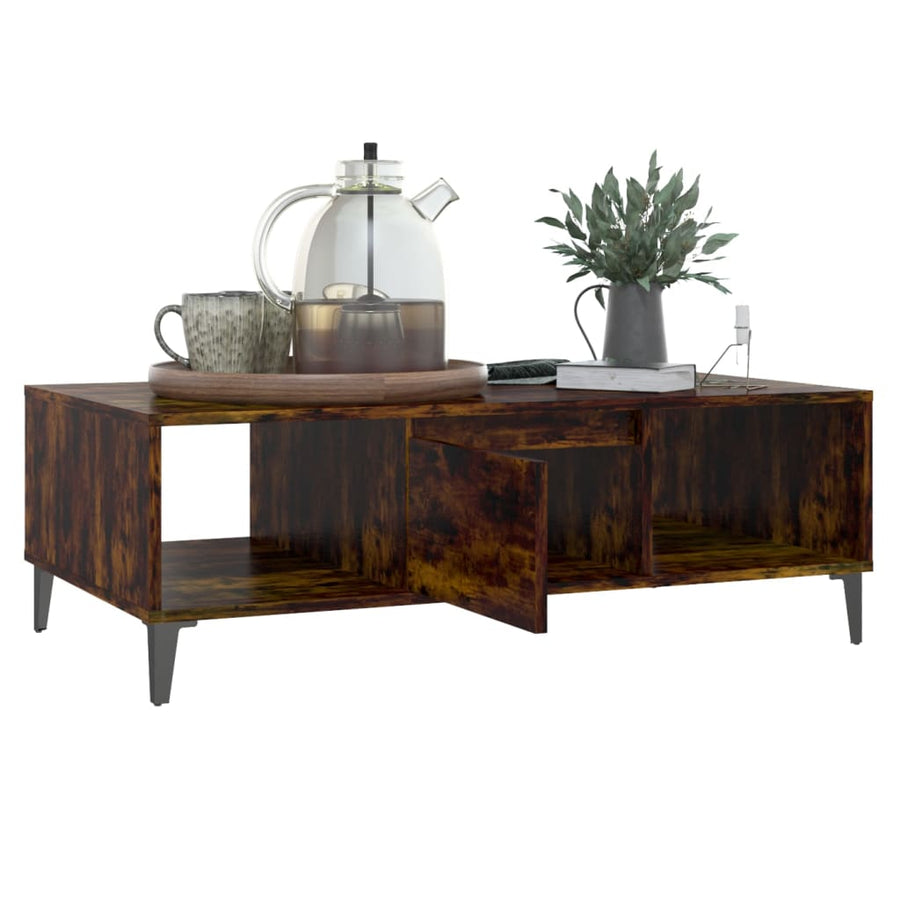 Salontafel 03,5X60X35 Cm Spaanplaat Kleurig Gerookt eiken