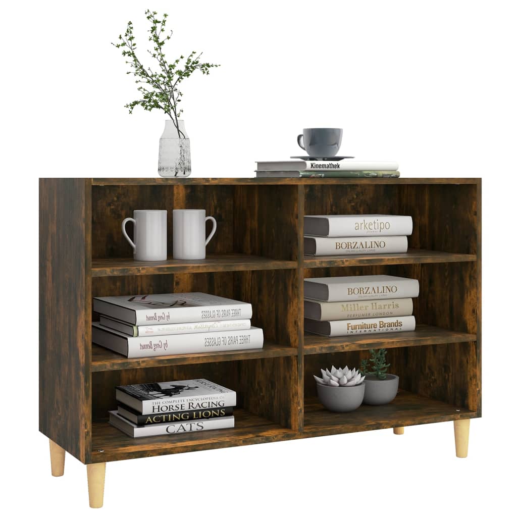 Dressoir 103,5X35X70 Cm Bewerkt Hout Gerookt Eikenkleurig