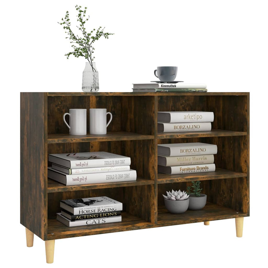 Dressoir 103,5X35X70 Cm Bewerkt Hout Gerookt Eikenkleurig