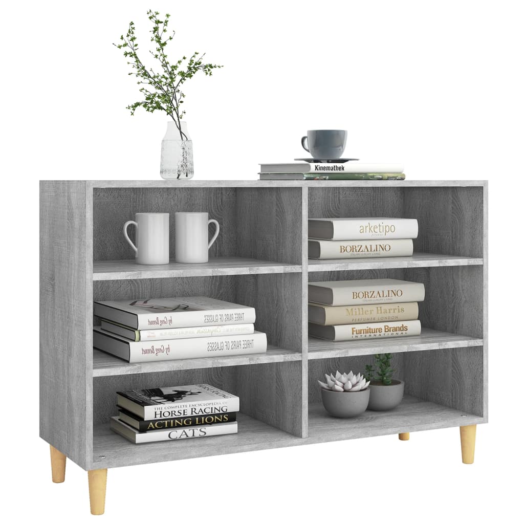 Dressoir 103,5X35X70 Cm Bewerkt Hout Grijs Sonoma Eikenkleurig
