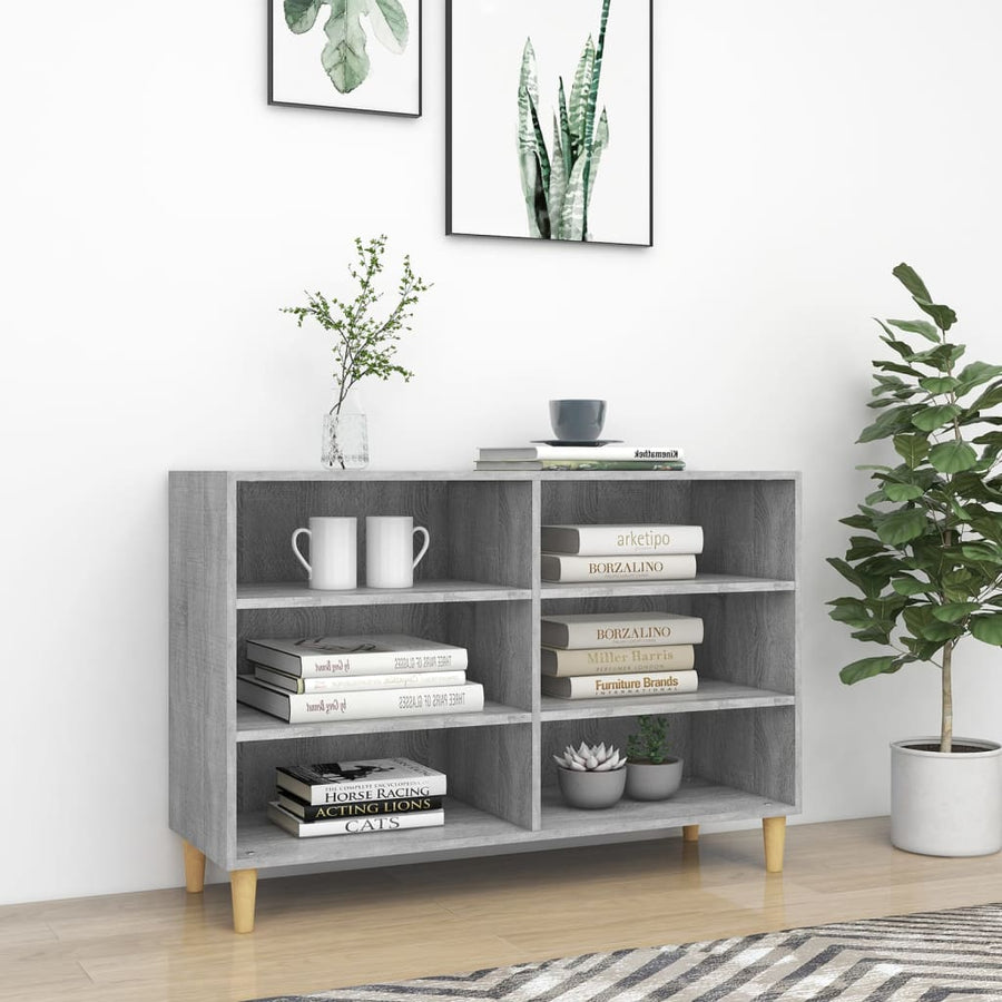 Dressoir 103,5X35X70 Cm Bewerkt Hout Grijs Sonoma Eikenkleurig