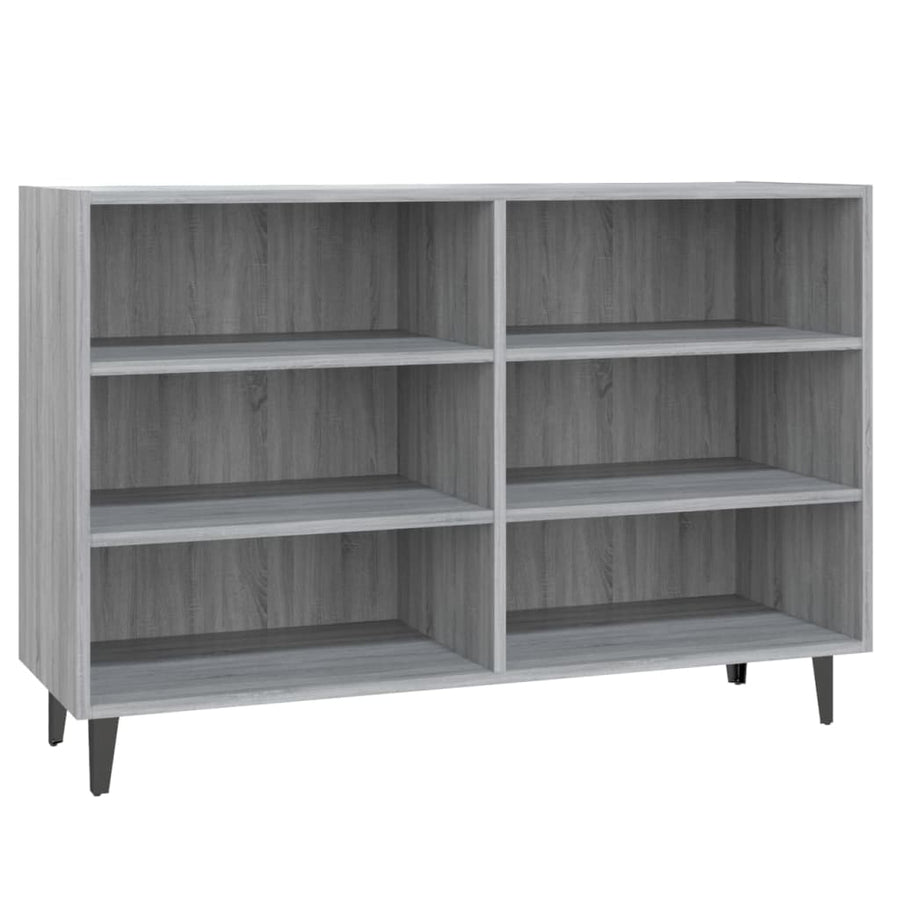 Dressoir 103,5x35x70 cm bewerkt hout grijs sonoma eikenkleurig Grijs sonoma