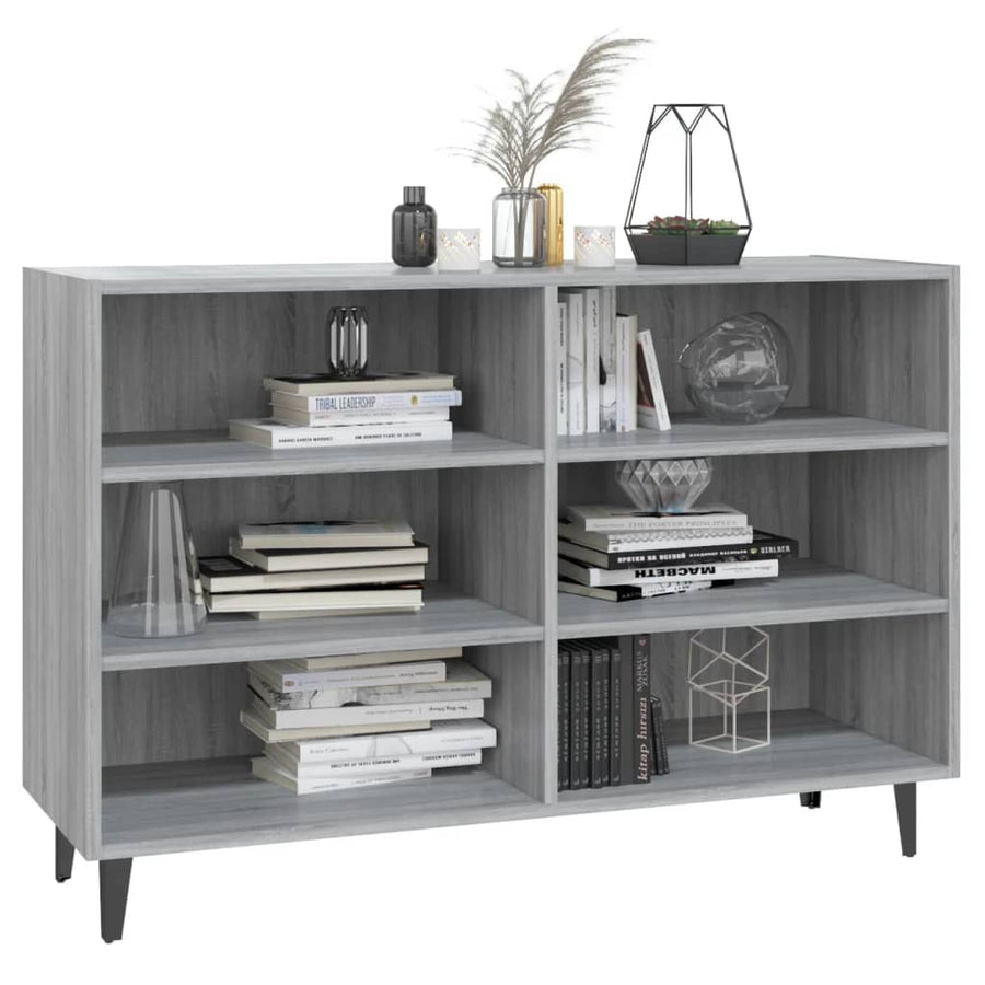 Dressoir 103,5x35x70 cm bewerkt hout grijs sonoma eikenkleurig Grijs sonoma