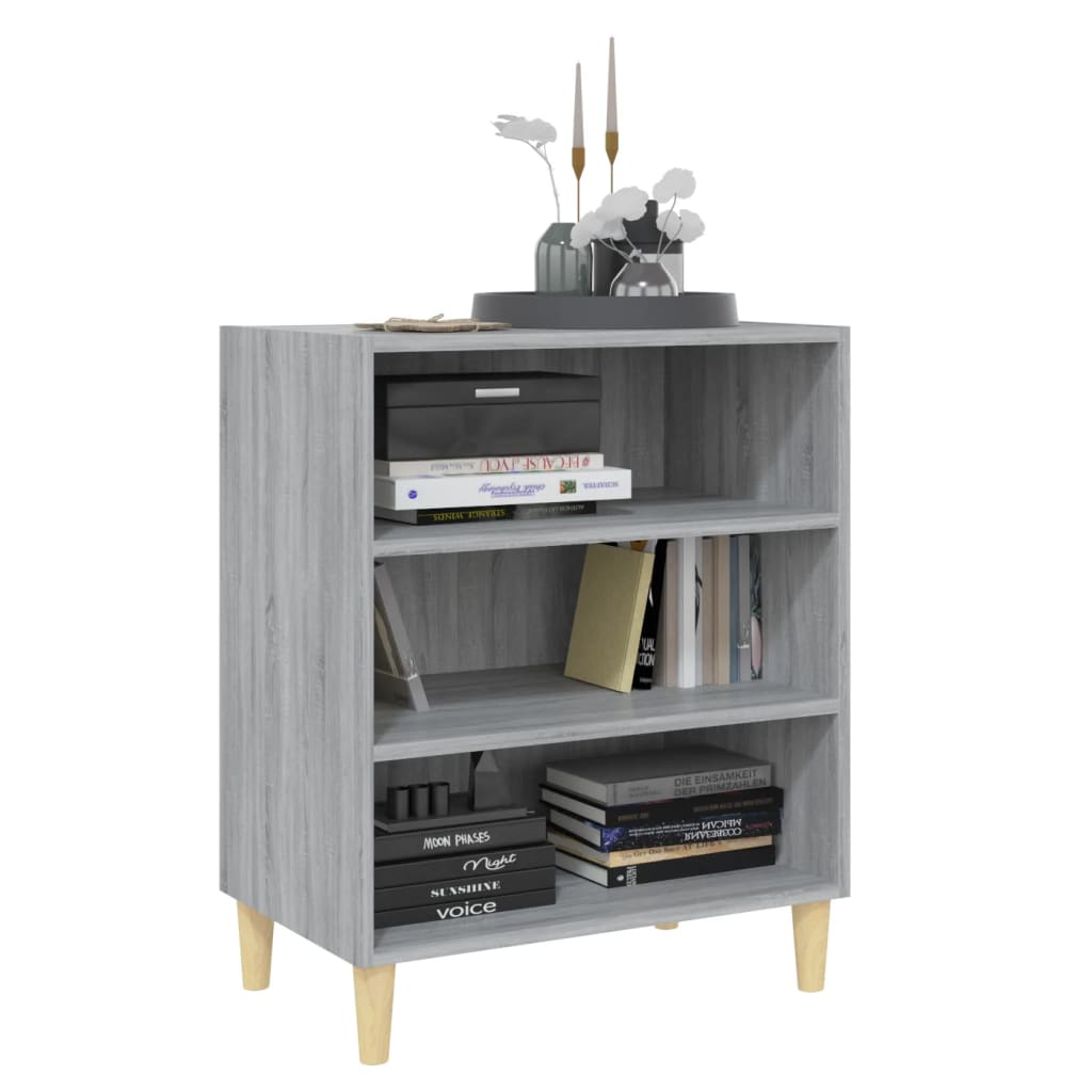 Dressoir 57x35x70 cm bewerkt hout grijs sonoma eikenkleurig