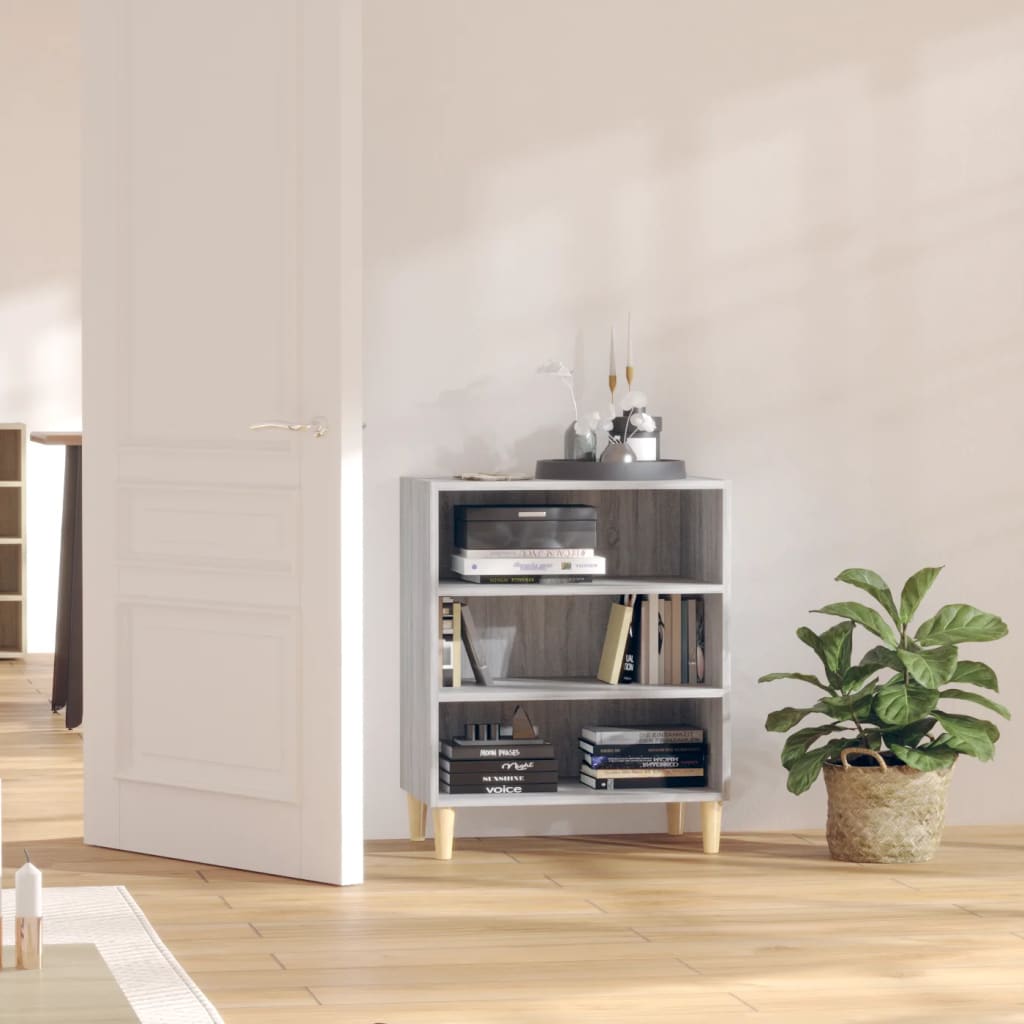 Dressoir 57x35x70 cm bewerkt hout grijs sonoma eikenkleurig