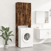 Wasmachinekast 64x25,5x190 cm gerookt eiken