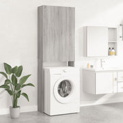 Wasmachinekast 64x25.5x190 cm grijs sonoma eiken