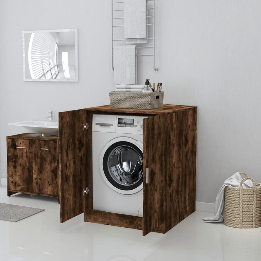 Wasmachinekast 71x71,5x91,5 cm gerookt eikenkleurig Gerookt eiken