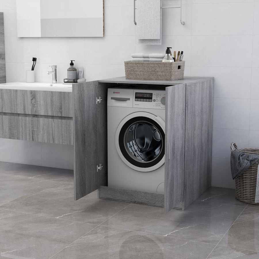 Wasmachinekast 71x71,5x91,5 cm grijs sonoma eikenkleurig Grijs sonoma