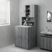 Washing machine cabinet 71x71.5x91.5 cm grey Sonoma oak effect