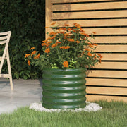 Planter 40x40x36 cm galvanized steel green