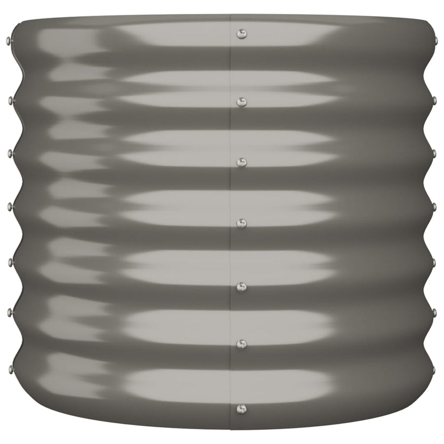 Plantenbak 40X40X36 Cm Gepoedercoat Staal Grijs