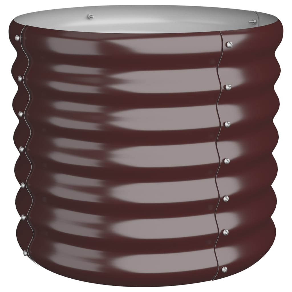 Plantenbak 40X40X36 Cm Gepoedercoat Staal Bruin 1 40 x 40 x 36 cm