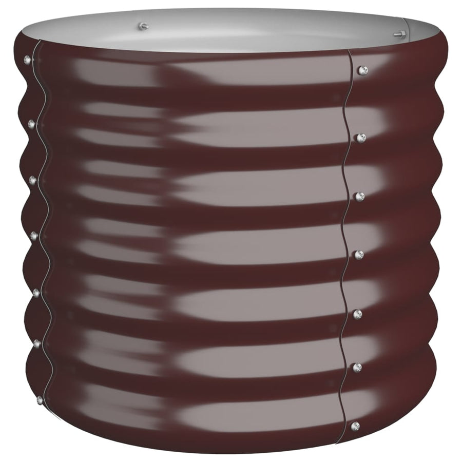 Plantenbak 40X40X36 Cm Gepoedercoat Staal Bruin 1 40 x 40 x 36 cm