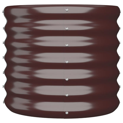Plantenbak 40X40X36 Cm Gepoedercoat Staal Bruin 1 40 x 40 x 36 cm