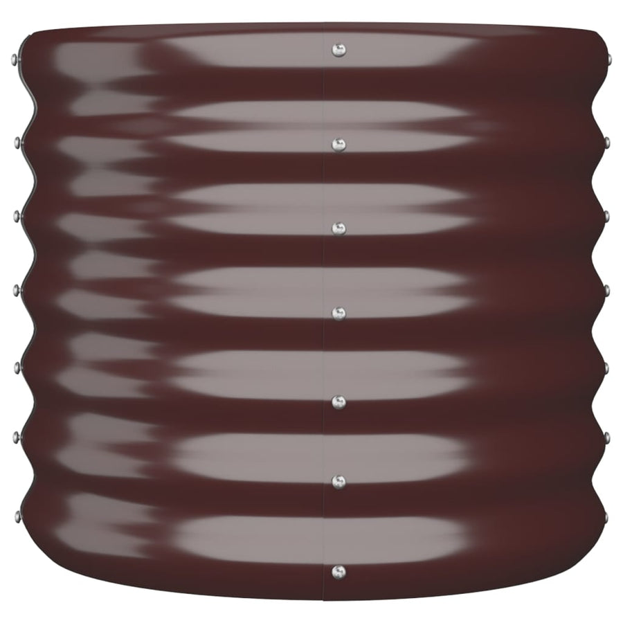 Plantenbak 40X40X36 Cm Gepoedercoat Staal Bruin 1 40 x 40 x 36 cm