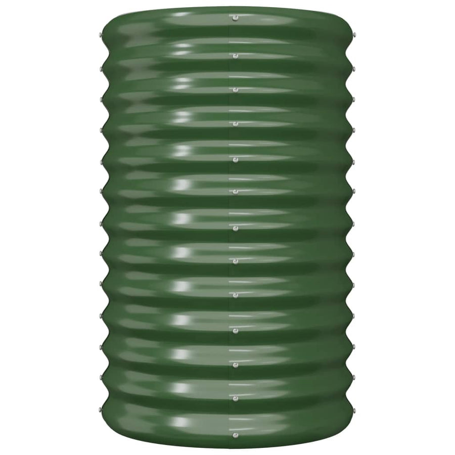 Plantenbak 40X40X68 Cm Gepoedercoat Staal Groen