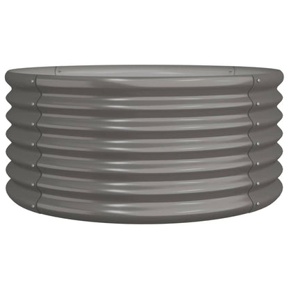 Plantenbak Gepoedercoat Staal 80 x 80 x 36 cm Grijs