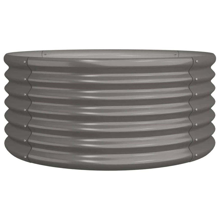 Plantenbak Gepoedercoat Staal 80 x 80 x 36 cm Grijs