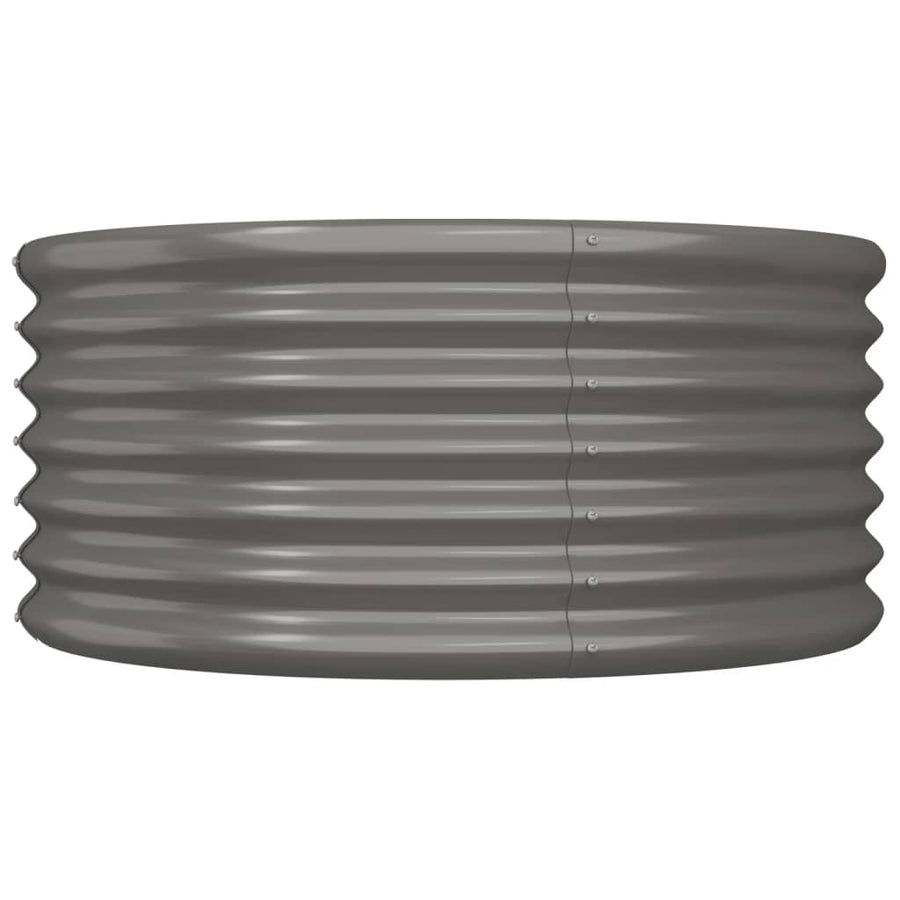 Plantenbak Gepoedercoat Staal 80 x 80 x 36 cm Grijs
