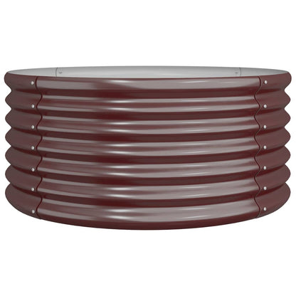 Plantenbak 80X80X36 Cm Gepoedercoat Staal Bruin