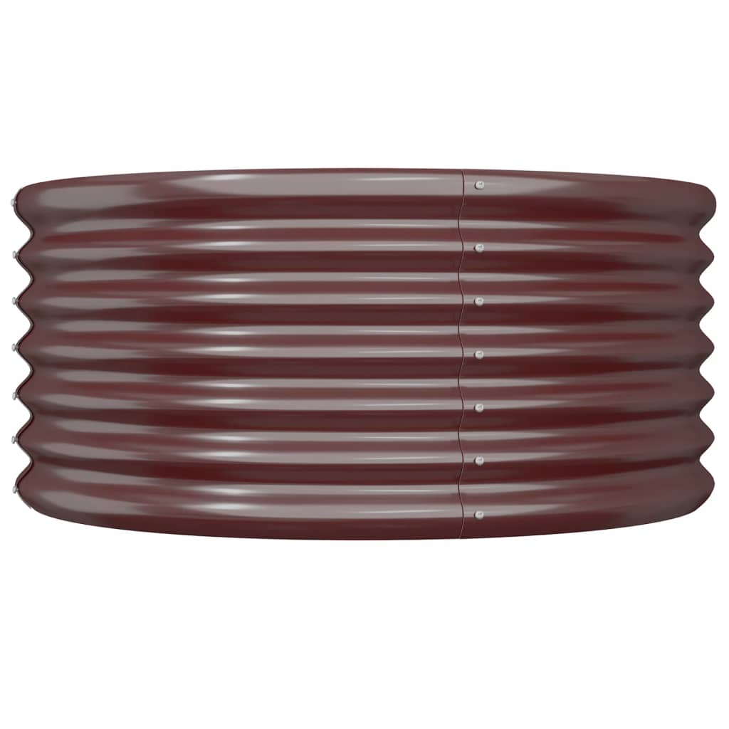 Plantenbak 80X80X36 Cm Gepoedercoat Staal Bruin