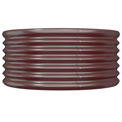 Plantenbak 80X80X36 Cm Gepoedercoat Staal Bruin