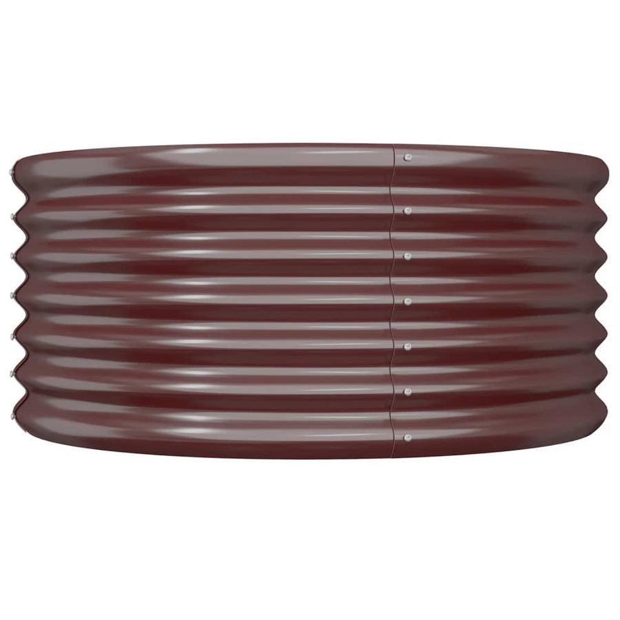 Plantenbak 80X80X36 Cm Gepoedercoat Staal Bruin