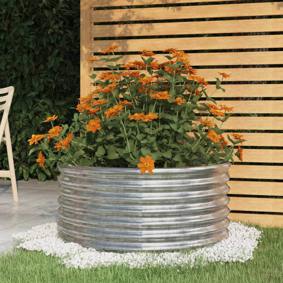 Plantenbak Gepoedercoat Staal Kleurig 1 80 x 80 x 36 cm Zilver