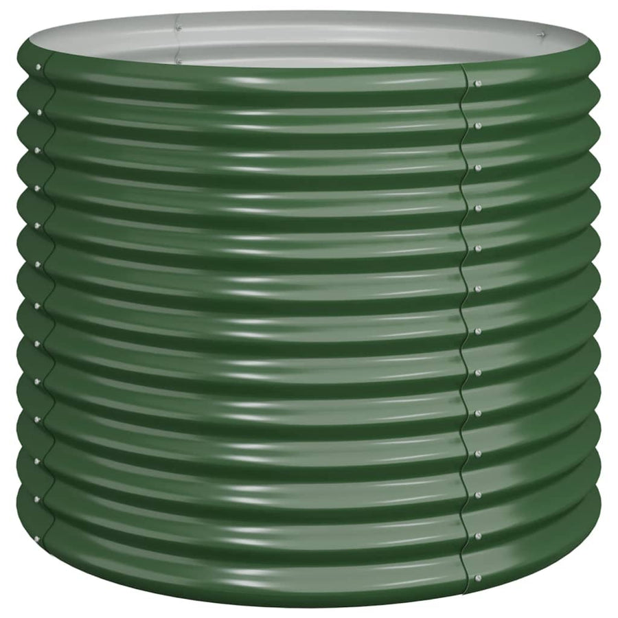 Plantenbak Gepoedercoat Staal 80 x 80 x 68 cm Groen