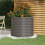 Plantenbak 80x80x68 cm gegalvaniseerd staal grijs