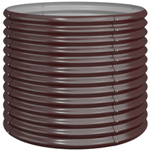 Plantenbak 80X80X68 Cm Gepoedercoat Staal Bruin