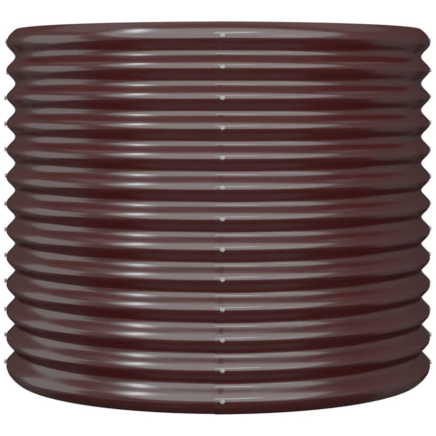Plantenbak 80X80X68 Cm Gepoedercoat Staal Bruin