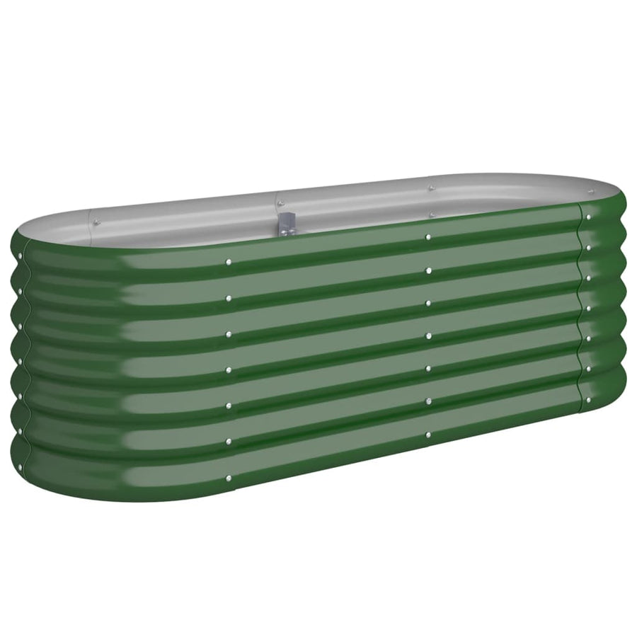 Plantenbak 114X40X36 Cm Gepoedercoat Staal Groen 114 x 40 x 36 cm