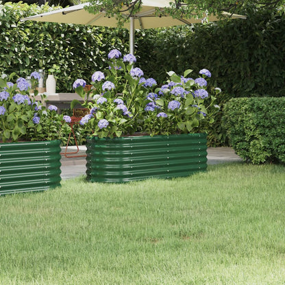 Plantenbak 332X40X36 Cm Gepoedercoat Staal Antracietkleurig