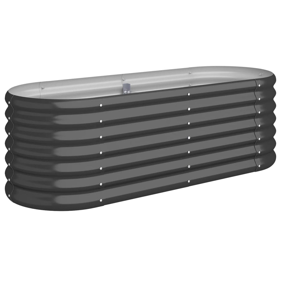 Plantenbak 114X40X36 Cm Gepoedercoat Staal Antracietkleurig 114 x 40 x 36 cm