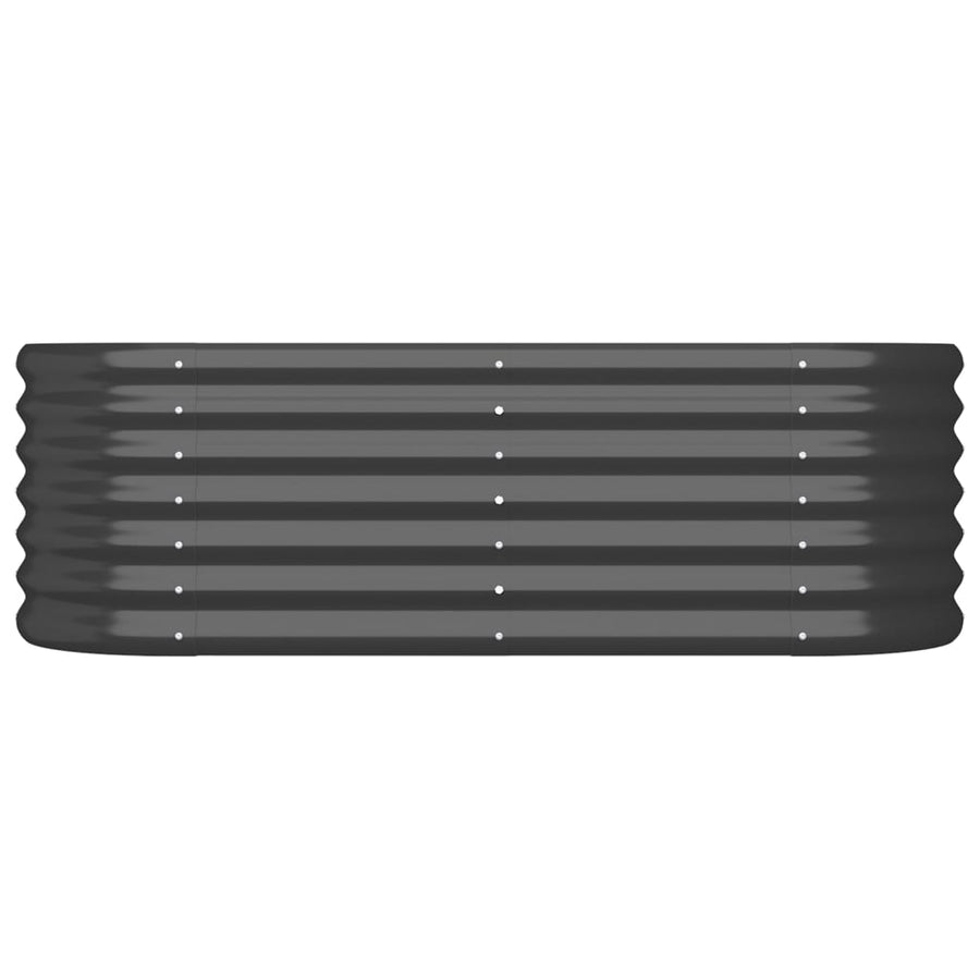 Plantenbak 114X40X36 Cm Gepoedercoat Staal Antracietkleurig 114 x 40 x 36 cm