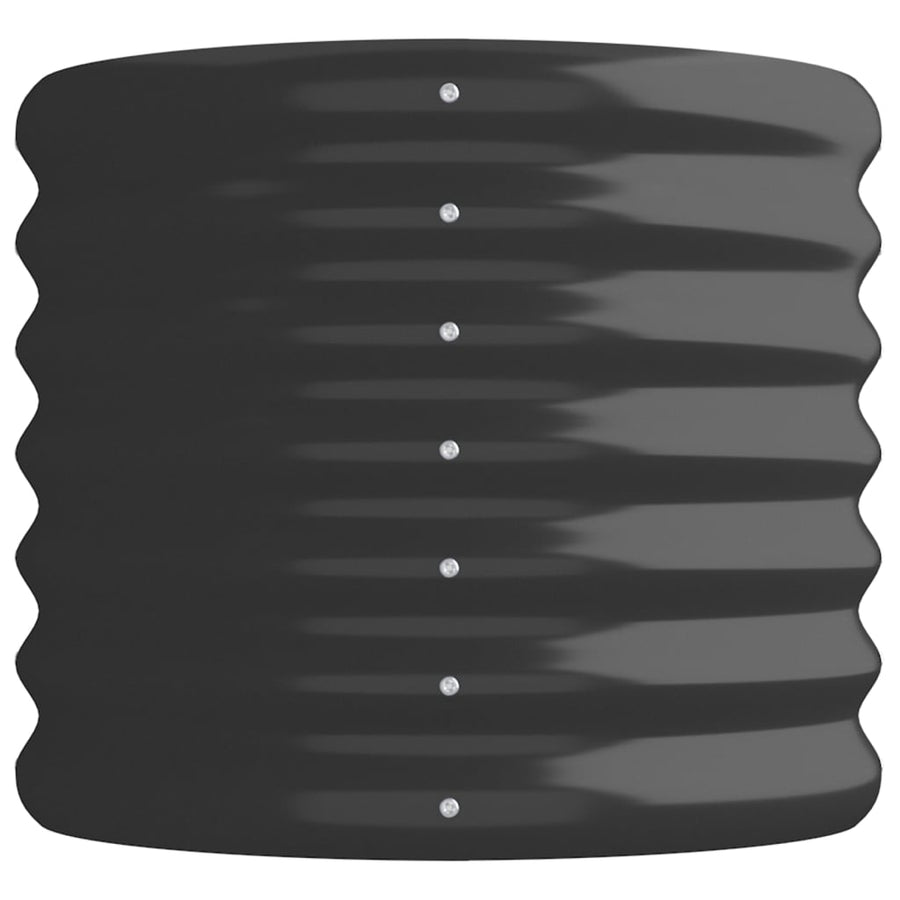 Plantenbak 114X40X36 Cm Gepoedercoat Staal Antracietkleurig 114 x 40 x 36 cm