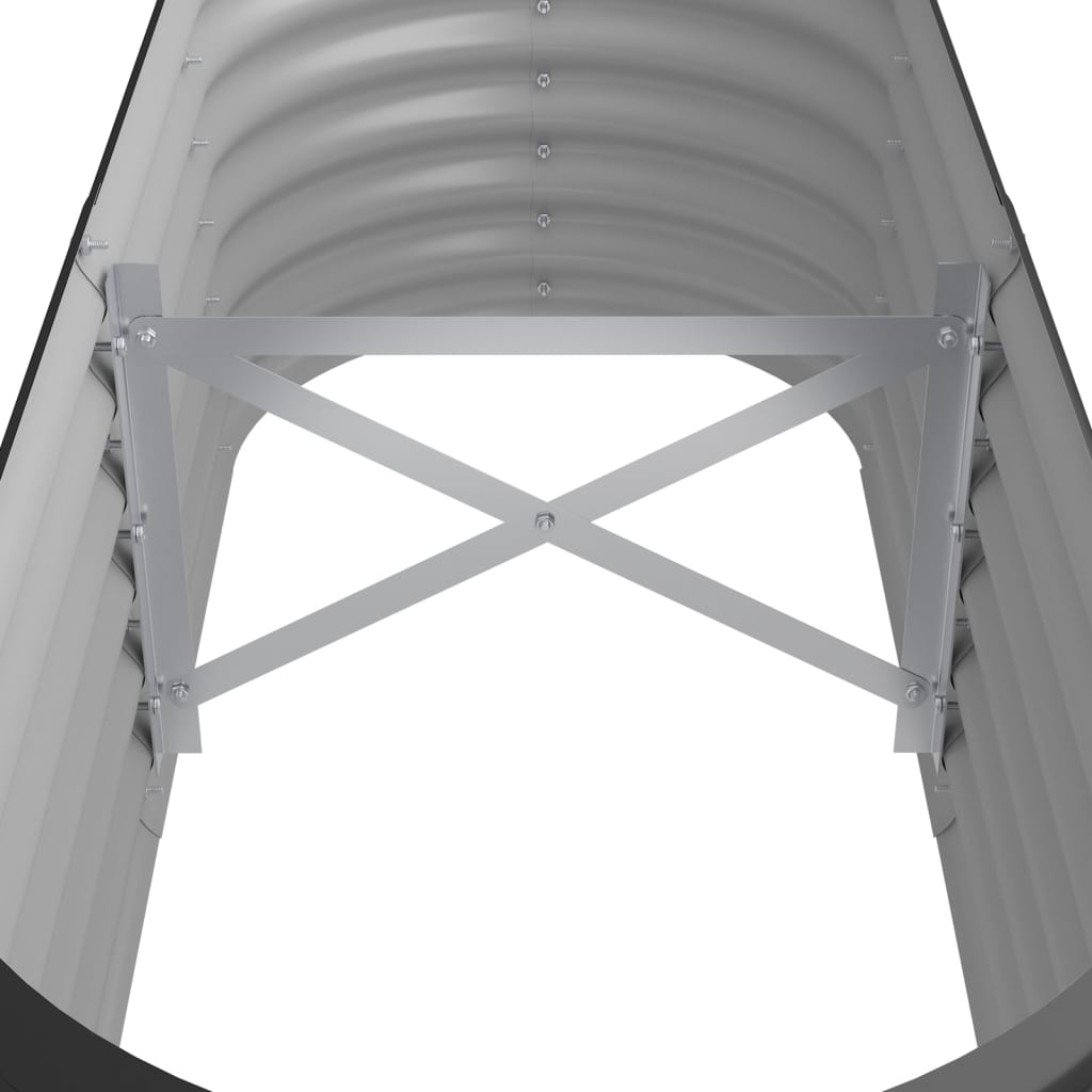 Plantenbak 114X40X36 Cm Gepoedercoat Staal Antracietkleurig 114 x 40 x 36 cm