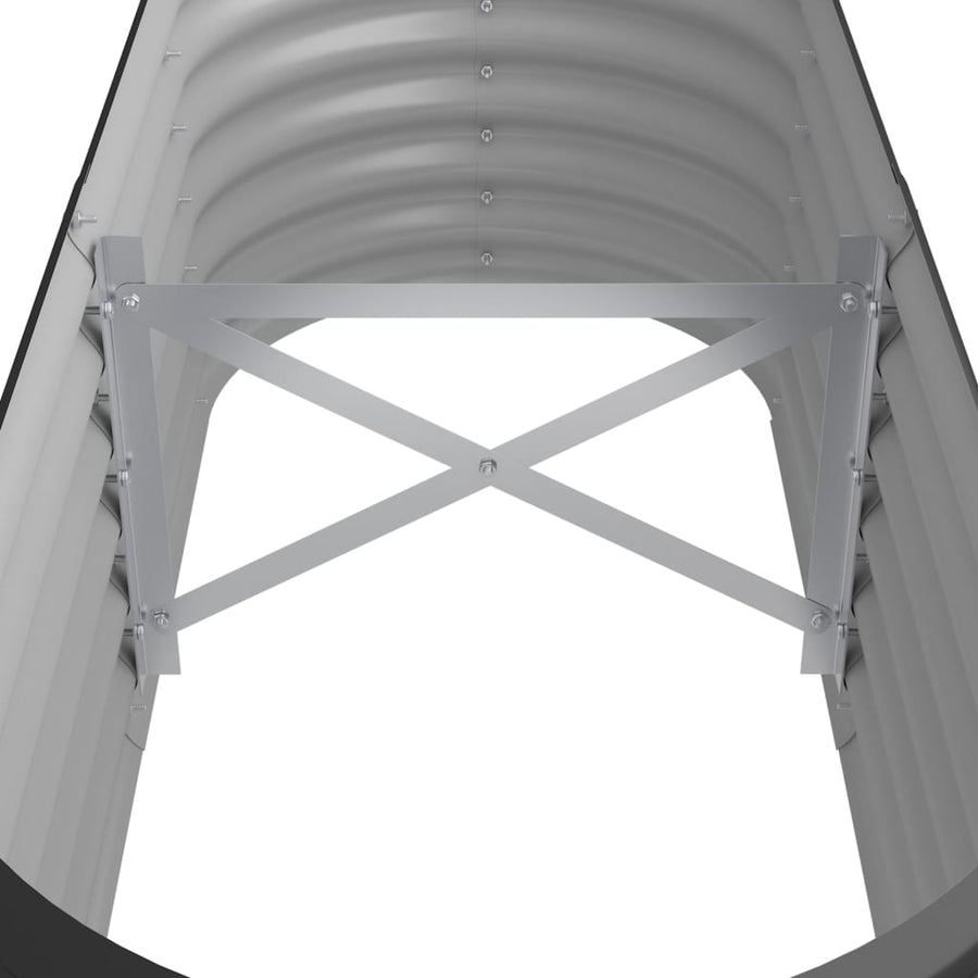 Plantenbak 114X40X36 Cm Gepoedercoat Staal Antracietkleurig 114 x 40 x 36 cm