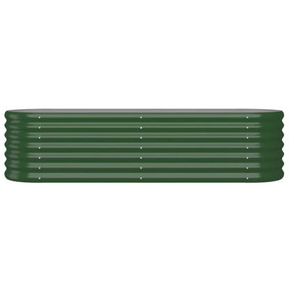 Plantenbak 152x40x36 cm gepoedercoat staal groen