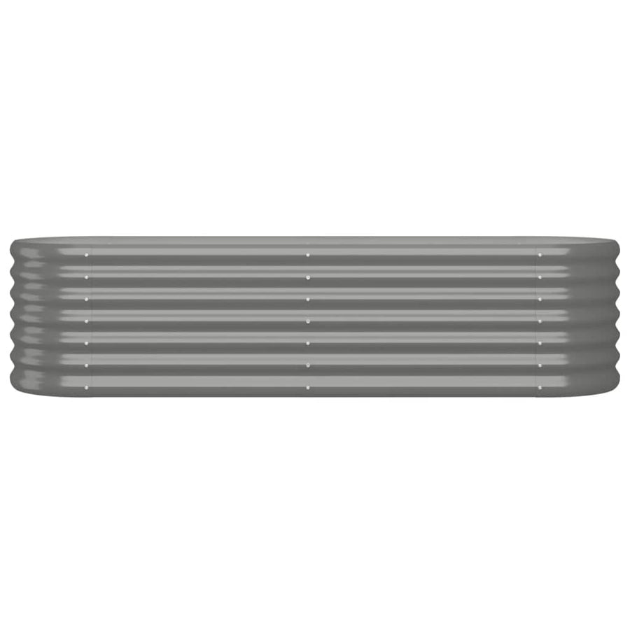 Plantenbak 152x40x36 cm gepoedercoat staal grijs